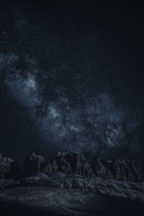 Hình ảnh nền điện thoại vì sao và núi
